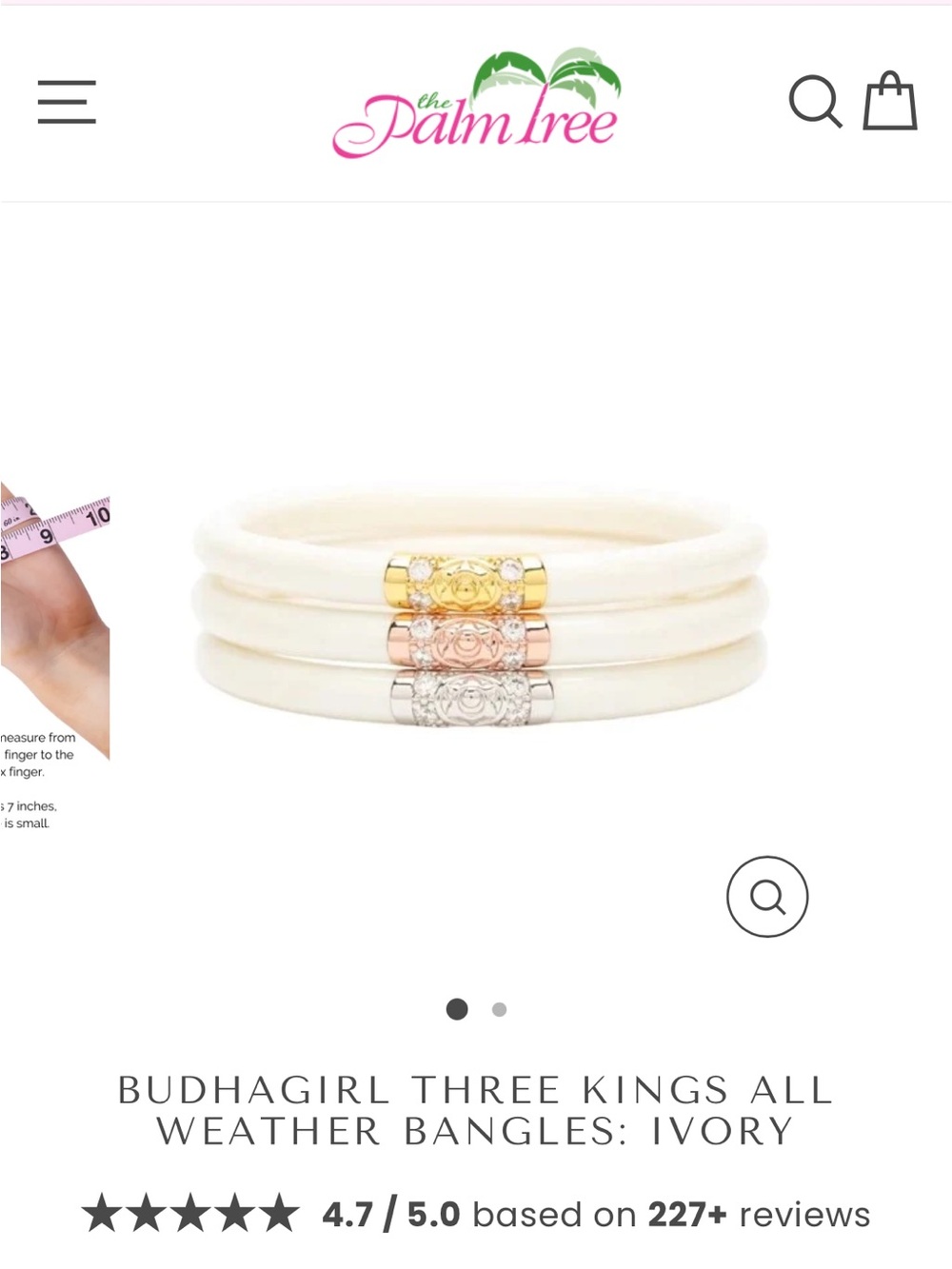 Budhagirl Three Kings Ivory Stackable Bangles - Gold, Rose Gold & Silver Accents